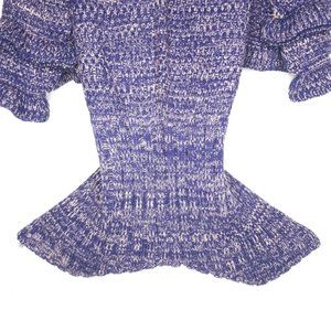 Mermaid Tail Knit Blanket Purple